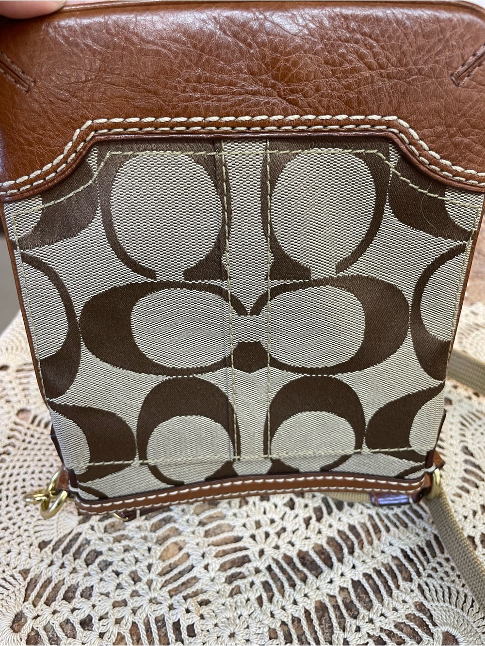 Coach Signature Stripe vertical patchwork crossbody bag (2006) - Picture 5 of 12